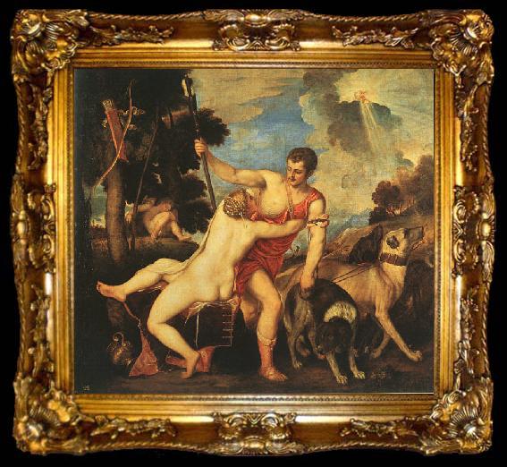 framed   Titian Venus and Adonis, ta009-2